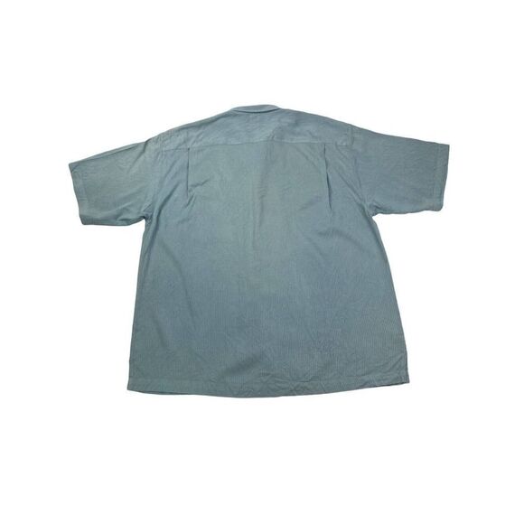 Tommy Bahama Button Up Shirt Mens Large 100% Silk Collared Short Sleeve Green - Picture 5 of 8
